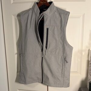 Men's Gray Sleeveless Zip Vest by